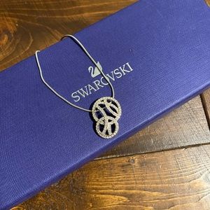 Swarovski Necklace White Rhodium Plated